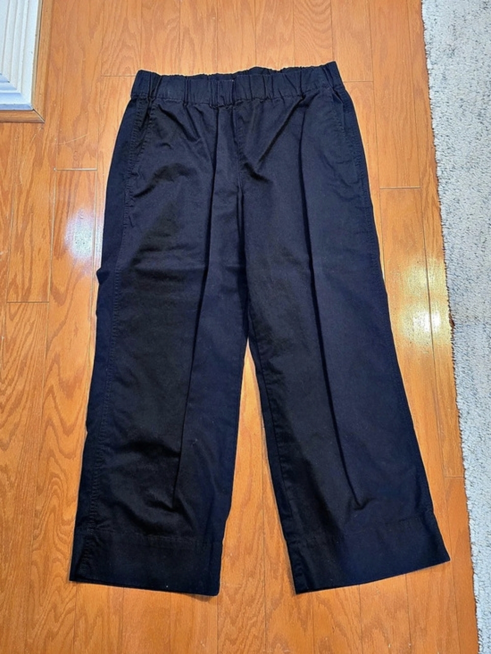 Quince Organic Stretch Cotton Chino Pants Black Size 12 Like New